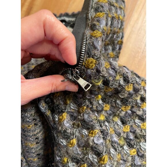 Vintage Dolce & Gabbana Wool Tweed Pants Gray Olive Tailored Trousers IT 42 US 6 - Picture 9 of 16